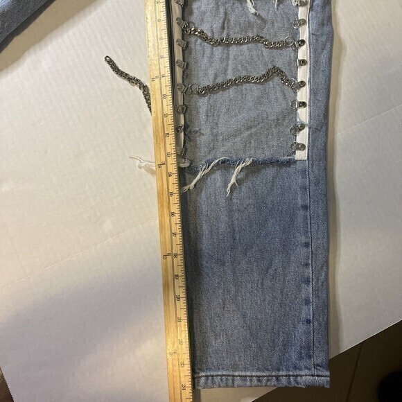 Carmar LF HERMIA KNEE CHAIN JEAN in Light Blue Size 27 - Picture 8 of 10